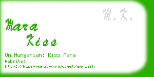 mara kiss business card